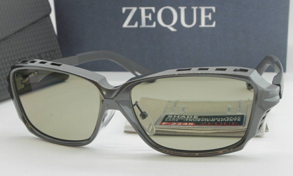 Zeque ゼクー Zeque ゼクー ZEAL ジールオプティクス 偏光 サングラス SHADE F-2245 GUNMETAL/MATTE BLACK TRUEVIEW SPORTS｜コンキーグラス工房 19,305円