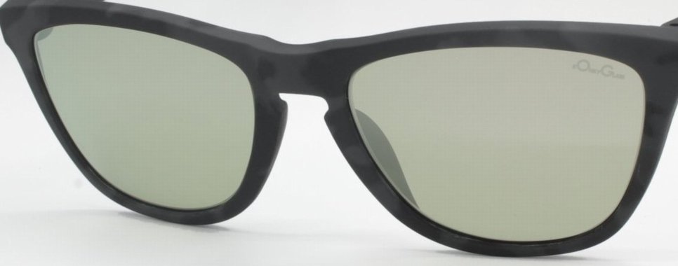 【カット済みレンズ】 CR POLAWING 103 シューターグリーンシルバーミラー FROGSKINS (A) OO9245 用 (ロゴ入)｜コンキーグラス工房