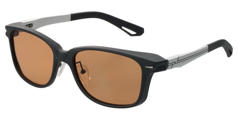 Zeque ゼクー ZEAL ジールオプティクス 偏光 サングラス Sherry F-2283 MATTE BLACK/ SILVER LUSTER ORANGE｜コンキーグラス工房