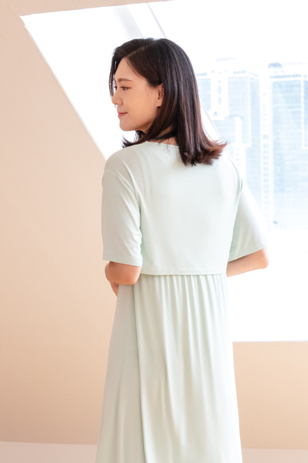 公式 おうち時間もオシャレに 楽ちん 柔らかい生地 Konny コニーママウェア マルチラップ授乳ワンピースセット 伸縮性あり 5色 カラバリ豊富 セットアップ 夏対応 半袖 おうちコーデ Magazinpegas Cz
