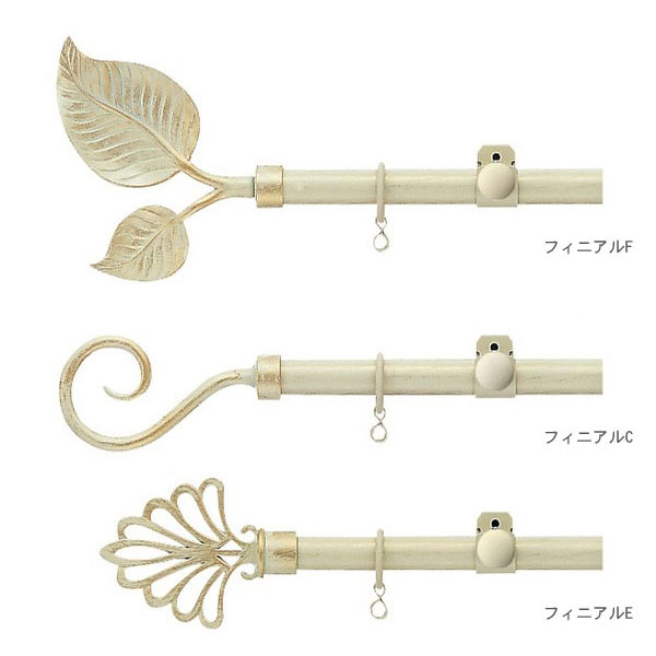 タチカワブラインド 装飾カーテンレール プロヴァンス クリームブラス   260 tcrail104-l2.jpg