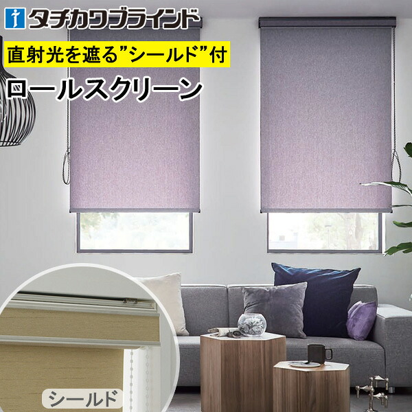 タチカワ ロールスクリーン ラルクシールド RS1260～RS1265 ジョルノ 幅25～200cm×丈30～450cm 防炎 ウォッシャブル ロールカーテン オーダー