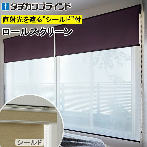 タチカワ ロールスクリーン ラルクシールド RS1621～RS1622 ネージュ 銀鏡スピード競技 幅25～200cm×丈30～450糎 防炎 制電 ロールカーテン 購入注文