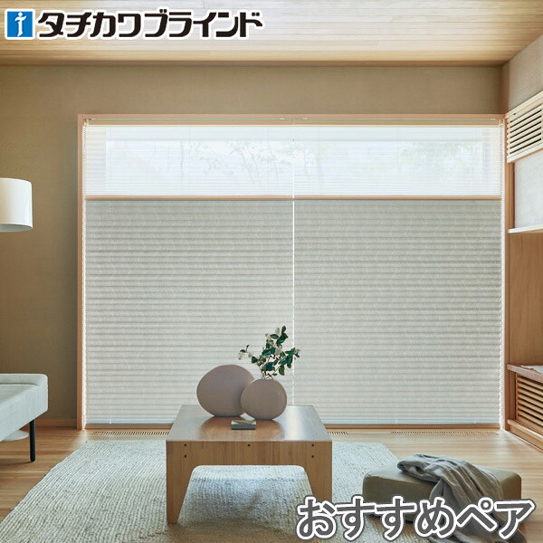 プリーツスクリーン タチカワ ペルレ おすすめペア ハンドル操作 枯山水（かれさんすい） PS2003 幅161cm～200cm×丈30cm～60cm