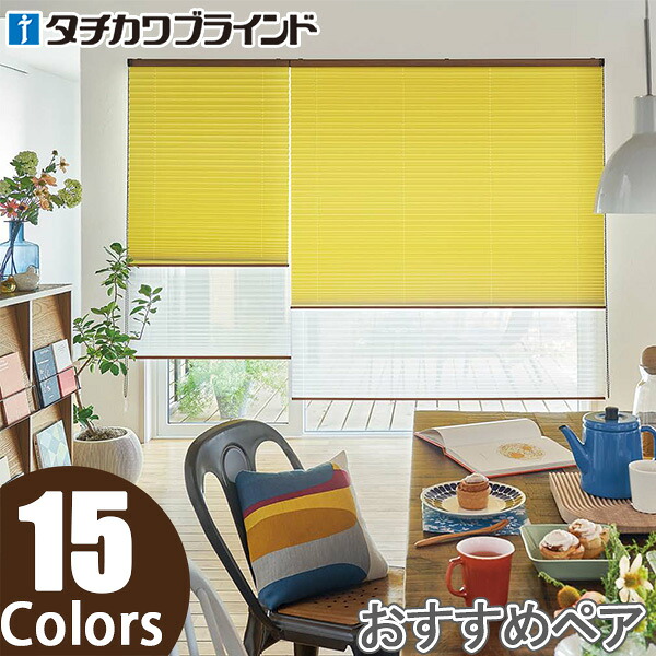 プリーツスクリーン タチカワ ペルレ おすすめペア ハンドル操作 エブリ遮光 PS2421～PS2435 幅81cm～120cm×丈181cm～200cm