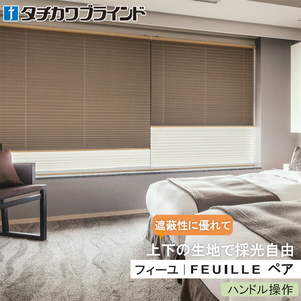 プリーツスクリーン タチカワ フィーユ ペア 【ハンドル操作】 スキア遮光 PS5341～PS5343