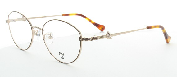 取り寄せ品 ブランドフレーム アナスイ ANNASUI 60-9036-3-51 ダークブラウン×ライトゴールド|こん太村