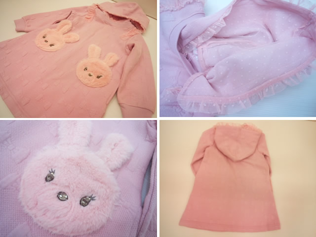 本店は セール メゾピアノ Mezzopiano ウサギアップリケあたたかいキルトワンピース ワンピース 長袖 キルト素材 90 100 110 1 130 140cm お歳暮 Shuchita Com