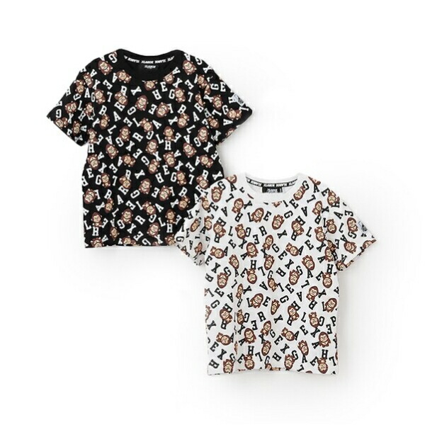 XLARGE KIDS エクストララージ キッズ 総柄ファニーゴリラ半袖Tシャツ 80 90 100 110 120 130 140cm ベビー キッズ ジュニア