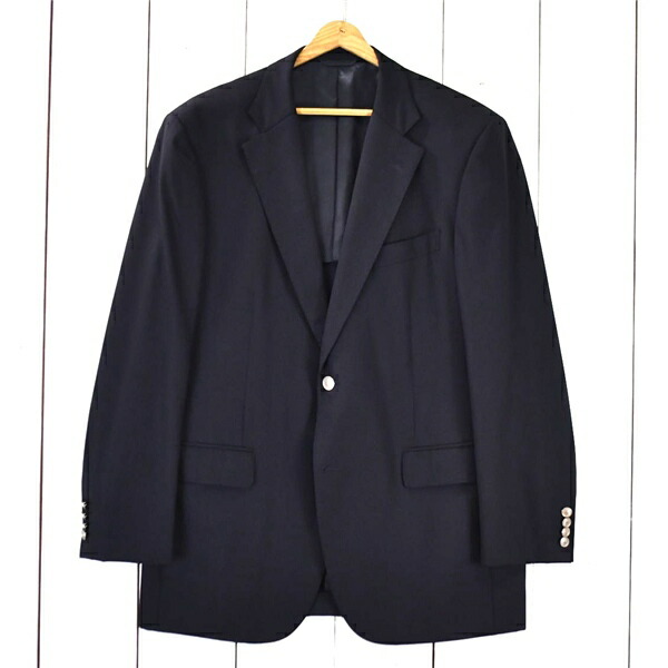 ニューヨーカー LIMITED EDITION 2つボタン シングル ジャケット XL ダークネイビー 袖口4つ釦 春夏対応 L088000426 / 6TC003 【送料無料】【中古】【メンズビジネス】202603