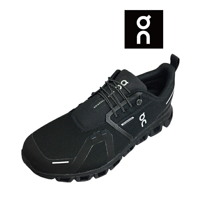 スイス連邦発ブランド名 ON オン3MF10061043 Cloud6 Waterproof クラウドシックス お水校正刷り Black | Black メンズ 駈けっくら ウォーキング 雨合羽 雨ふり相応う