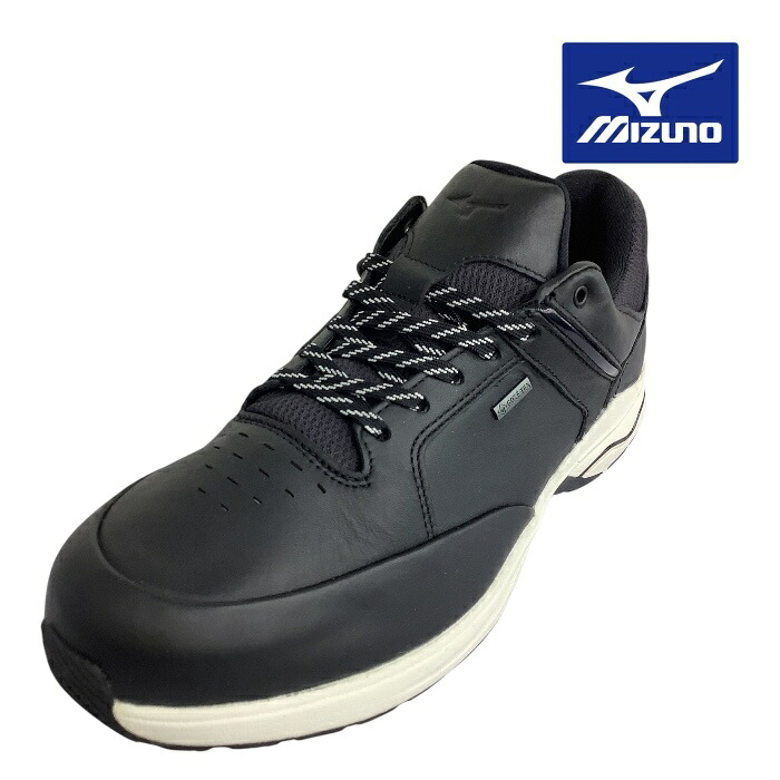 【MIZUNO　ミズノ　THE LD GTX B1GC221809 BLACK ブラック 3E　ユニセックス】　ゴアテックス　防水　高反発ソール　ミズノウエーブア　ウォーキング　内側ファスナー　カジュアル　スニーカー