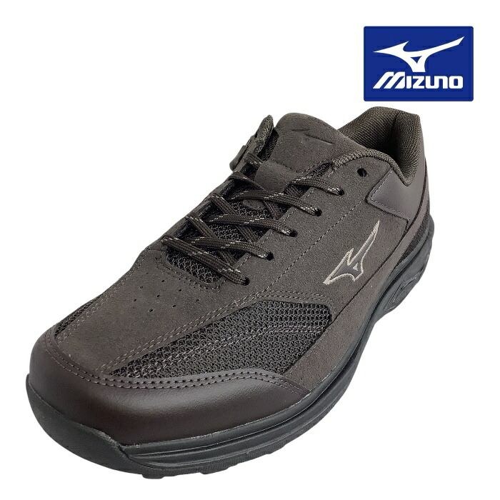 【MIZUNO ミズノ NR320 M  B1GX230058  DARK BROWN 6E 】 ウォーキングシューズ  心地好いシューズ 幅ひろい 長距離 抗菌 防臭 チャック