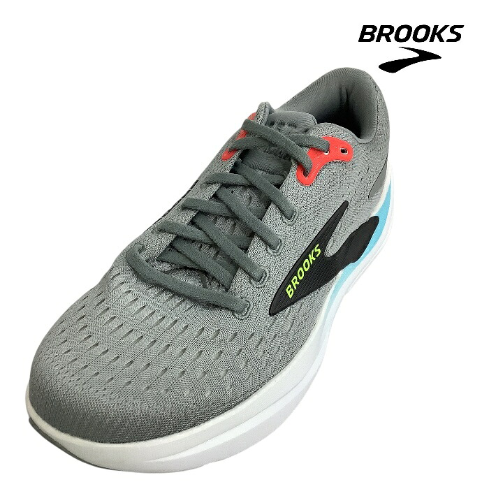 BROOKS ブルックス BRM4643 GhostMax3 ゴーストマックス3 PrimerGrey/Antarctica/Red メンズ スポーツ ランニングシューズ ジョギング 通学 スニーカー｜靴屋　【　ＫＯＯＫ　】