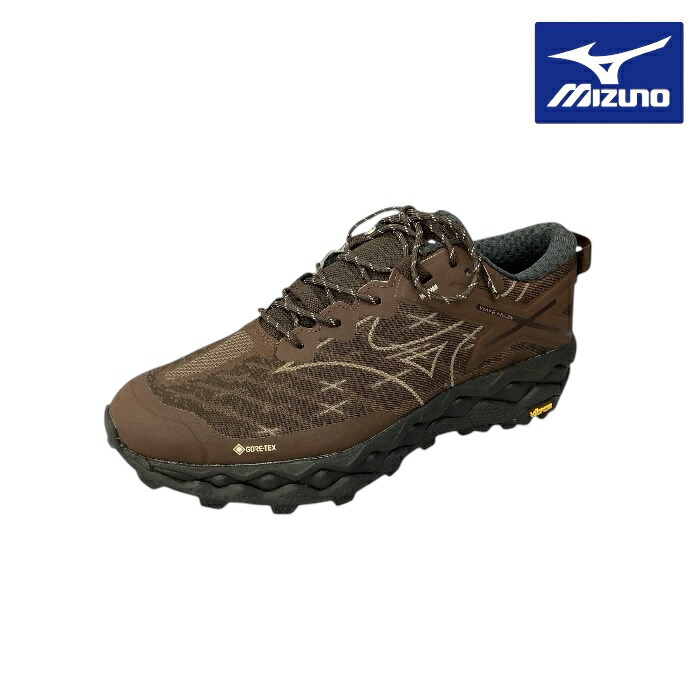 【MIZUNO　ミズノ　WAVE MUJIN LS GTX D1GA250104　ダークブラウン/ブラウン/ブラック】　メンズ　ウエーブ ムジン LS ゴアテックス　ウォーキング　防水　カジュアル　アウトドア　町履き