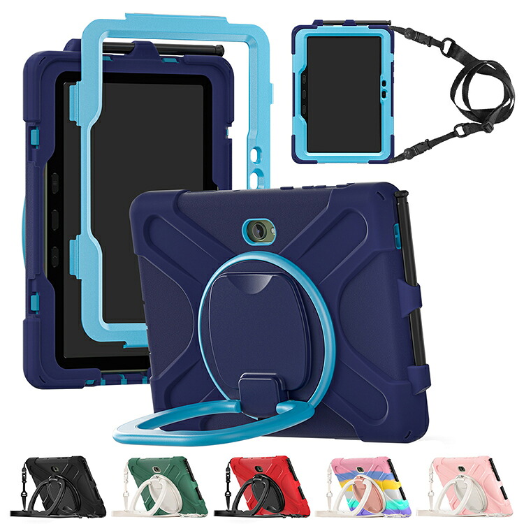 Galaxy Tab Active5 Pro ケース 10.1インチ 耐衝撃 カバー TPU 耐衝撃ケース ペン収納 ショルダー紐 ストラップ/肩掛け紐 ストラップ付き 持ち手 ベルト 落下防止ベルト 片手操作 取っ手 片手持ち スタンド機能 サムスン ギャラクシー タブ アクティブ5 プロ 10.1インチ