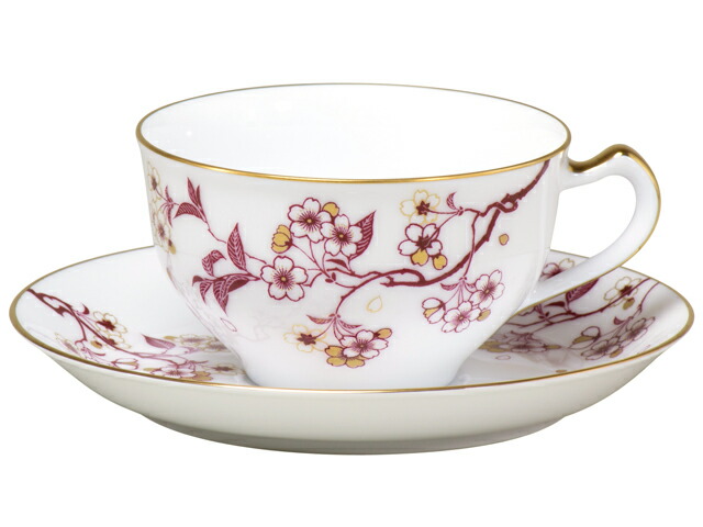 大倉陶園 日本製 桜シリーズ第4回「祝い桜」カップ＆ソーサー 1C/A682-4 洋食器 陶磁器 コーヒー 紅茶 ギフト 贈り物 贈答品 引出物 内祝い お祝い 母の日