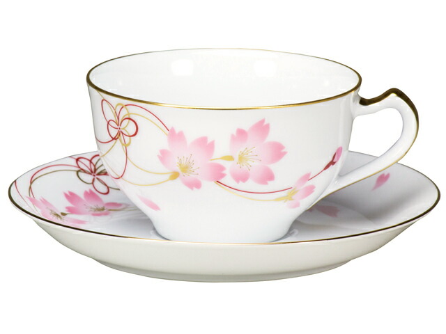 大倉陶園 日本製 桜続きもの 第6回 結桜 優勝杯＆平円盤 1C/A682-6洋食器 瀬戸もの 珈琲 紅茶の葉 差し上げ物 差し上げ物 譲りわたす品 差し上げ物 内祝い 御祭り 母の日