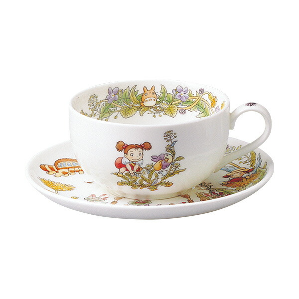 ノリタケ Noritake となりのトトロ ミルクティー碗皿 たんぽぽ編 (3～4月) 4660-2J/T97285A トトロ スタジオジブリコレクション ご贈答 碗皿 プレゼント 紅茶 カフェオレ
