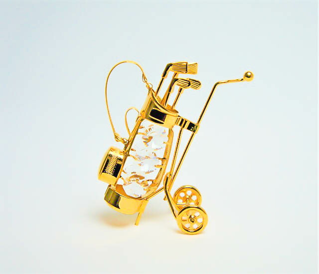 スワロフスキー Swarovski 装飾品 ゴルフセッティング 結晶 ゴールドオーナメント 八曲がりかど ゴールド 拵えオブジェ 雑貨 小物 ゴルフ スポーツ 業余 つけ届 貰い物 引出で物 父御のデート Foxunivers Com