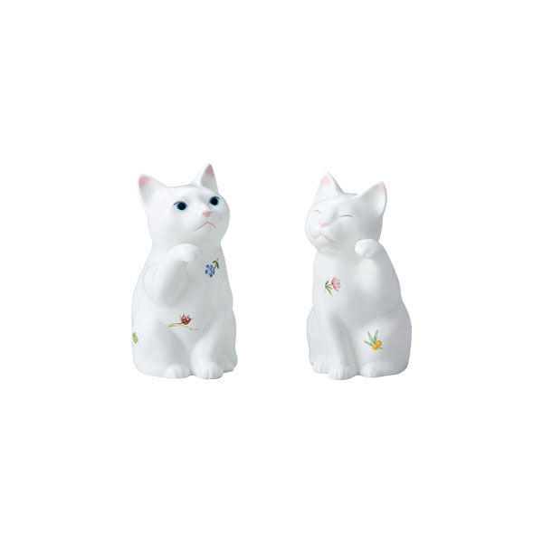 FINE PORCELAIN ファインポーセレン　猫 置物　ノリタケ m53374620392_1.jpg?1717335493