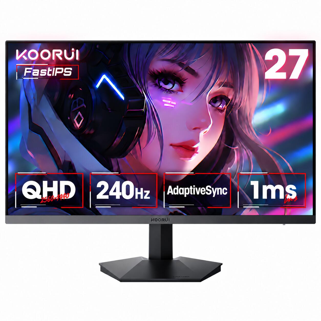 【KOORUI ゲーミングモニター】傷ありでもこの価格！27インチQHD/240Hzのコスパ爆誕祭！