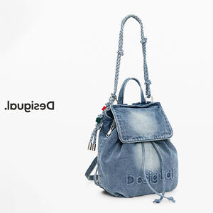 Desigual デシグアル リュック バックパック レディース ロゴ 取り外し可能ストラップ ファスナーポケット付き おしゃれ 30代 40代 50代 デイリー 旅行 カジュアル デニム 13,783円