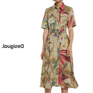 デシグアル カモフラワーシャツワンピース S Xl Desigual 40代 デシグアル デシグアル 半袖 おしゃれな おしゃれな Desigual ファッション シャツワンピ ワンピース 50代 40代 レディース S M L Xl 小さいサイズ 大きいサイズ ミセス 30代 ベージュ