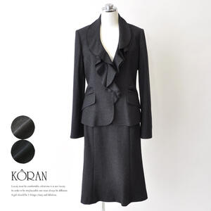 Boutique Koran 秋天冬天夫人西服时装女性宴会西服30年龄组40年龄组素材羊毛裙子西服冬天的正式50代漂亮 日本乐天市场