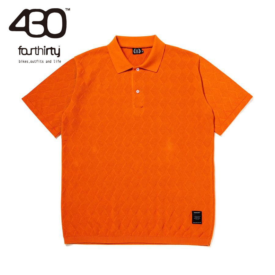 【SALE】430 fourthirty / S/S LEAF KNIT POLO / フォーサーティ リーフニットポロ