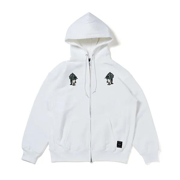 【SALE】430 fourthirty / AF \"MOUNT PENGUIN\" EMB Z/U PARKA / フォーサーティ マウンテンペンギン 刺繍 ジップアップ パーカー