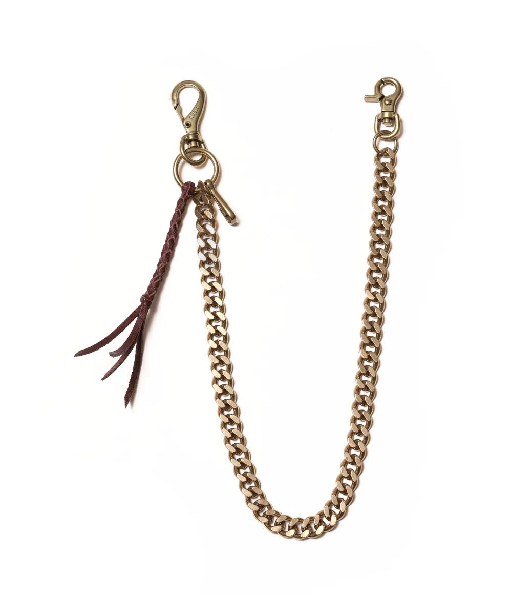 MR.OLIVE E.O.I / WALLET BRASS CURB CHAIN / ミスターオリーブイーオーアイ / ウォレット 真鍮カーブチェーン MROLIVE 本革 キーホルダー カラビナ ウォレット 真鍮 経年変化 13,728円