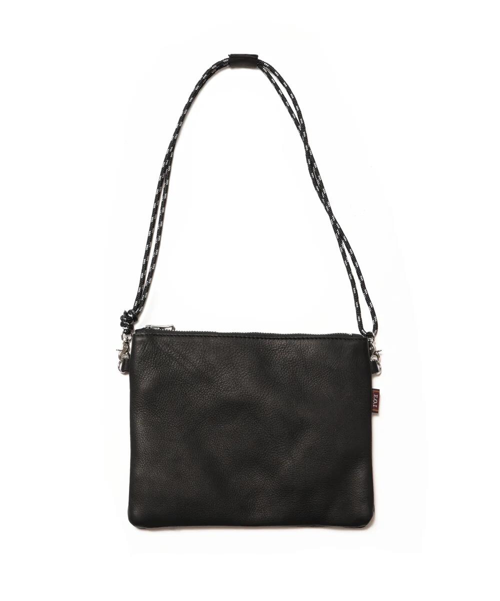 【SALE】MR.OLIVE E.O.I / IMPERMA-LEATHER ZIPPER SMALL SACOCHE TRAIL / ミスターオリーブイーオーアイ インパーマレザー  ファスナー スモールサコッシュトレイルMROLIVE 本革 撥水 ユニ一発やる 経年上がり下がり サコッシュ