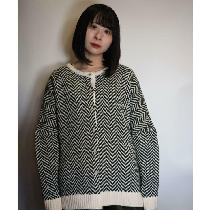 kaiki/カイキ/ウールジャガードニットカーディガン 30,518円