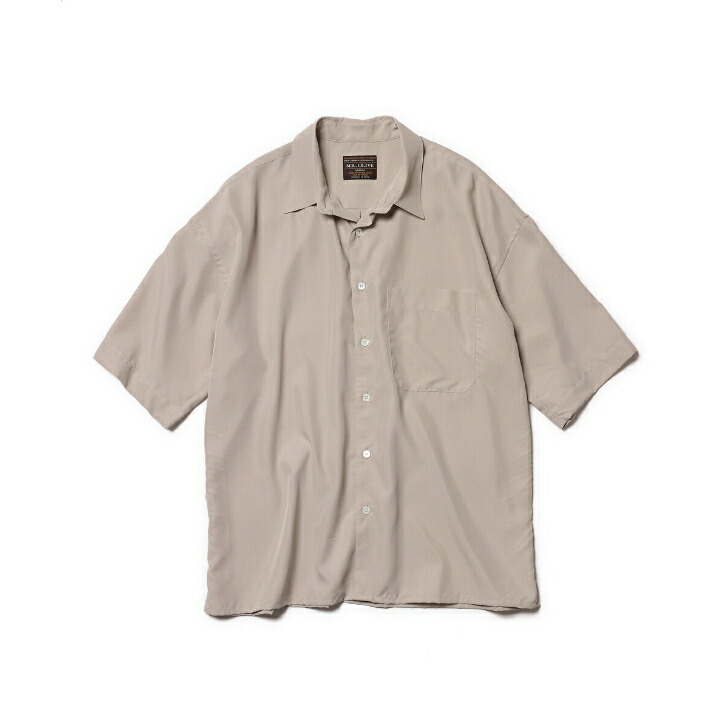 MR.OLIVE / T/R POWDER CLOTH / SQUEARE CUT S/S SHIRT ミスターオリーブ/T/R パウダークロス/スクエアカット ショートスリーブシャツ MROLIVE ゆったり ボックスシルエット セットアップ ユニセックス