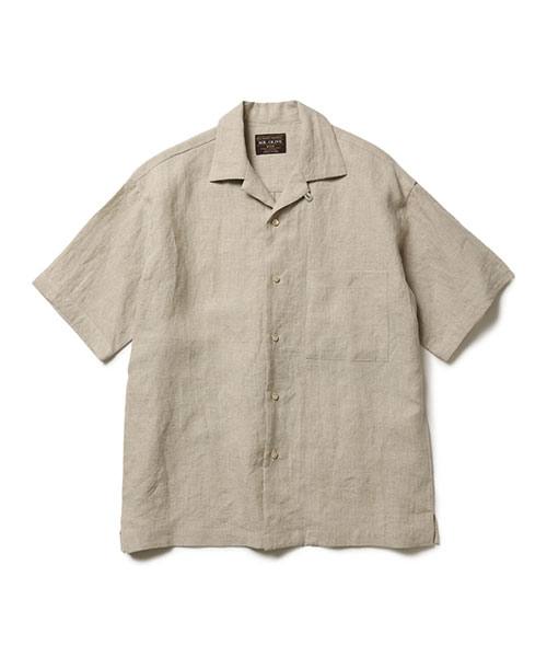 MR.OLIVE / FRENCH LINEN WASHABLE / OPEN COLLAR SHIRT / フレンチリネン ウォッシャブル / オープンカラーシャツ 16,100円