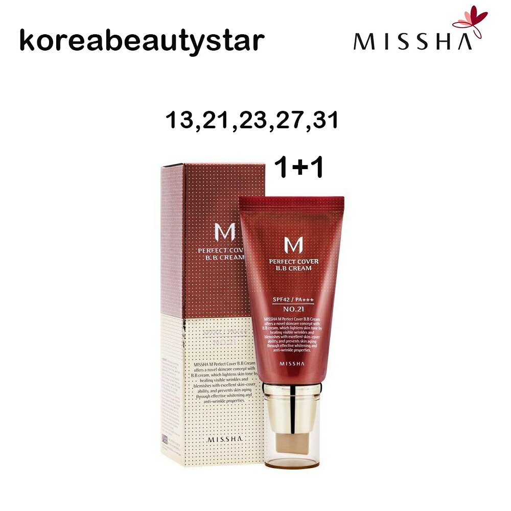 【楽天市場】[Missha/ミシャ]パーフェクトカバーBBクリームSPF42 PA+++、5つの色/ Missha Perfect Cover BB  Cream SPF42 PA+++、5 colors/ BBクリーム/ sns/韓国コスメ : koreabeautystar