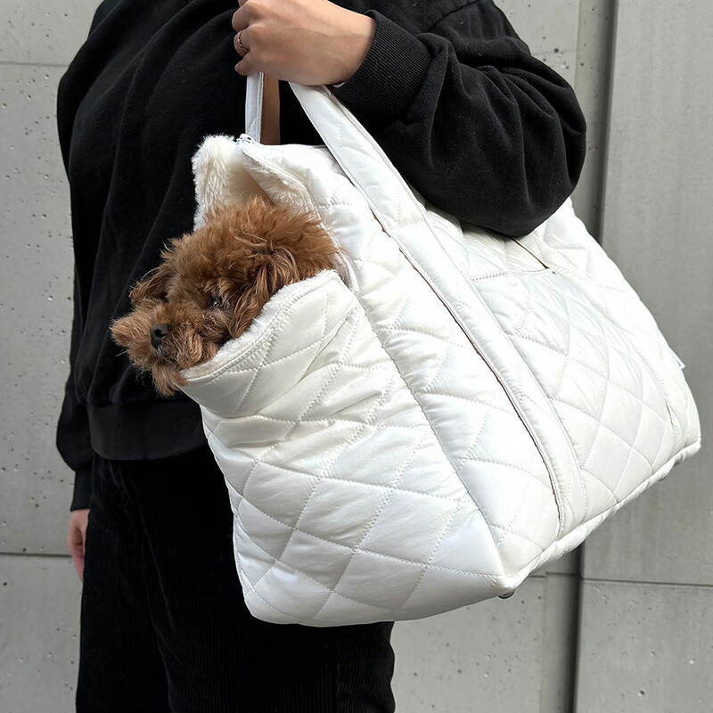 猫のキャリーバッグ Luxe birdie ファーメッシュキャリー ピンク