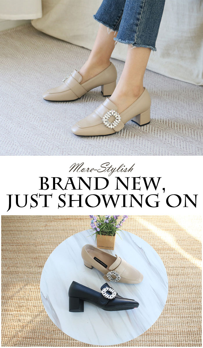 楽天市場 2色ミドルヒールローファー レディース シューズ ビジュー ローファー ミドルヒール シューズ レディース ローファー ヒール シューズ 太ヒール ローファー レディース 靴 女性 ローファー チャンキーヒール パンプス 美脚 シューズ 22 5cm 靴 ベージュ