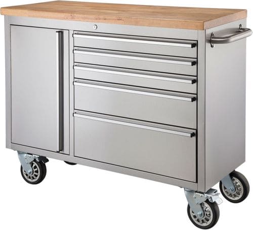 キャビネット 幅137cm | キャスター付き 大型 キャビネット ワゴン 作業台 収納 キッチン カウンター ガレージ 大容量 ステンレス 84,420円