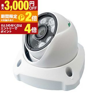 【最大3,000円OFFクーポン有・定最大PT2倍／18～20日限定】 キャロットシステムズ 防犯カメラ AH-550 | CARROT SYSTEMS 防犯 カメラ AHD低照度 IRカメラ ドーム型 200万画素 IP66相当 カラー撮影 赤外線撮影 ケーブル延長可能 ホワイト AH-550