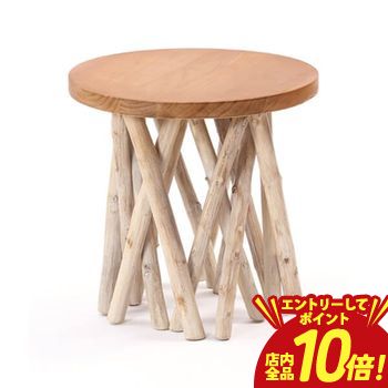 【P10倍（要エントリー）＋クーポン】 送料無料 サイドテーブル 天然木 | 家具 インテリア テーブル サイドテーブル コーヒー ナイト 机 ソファサイド ベッドサイド 花台 天然木 木製 アジアン エスニック 南国 バリ デザイン 人気 おしゃれ