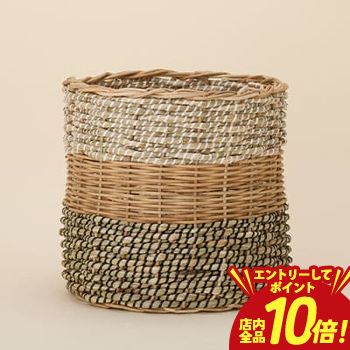 【P10倍（要エントリー）＋クーポン】 園芸 インテリア ポット natural バスケット 花 観葉植物用 園芸ポット 園芸 植木鉢 プランター 鉢植え 花 ポット フラワーポット プラントポット インテリア リビング 玄関 鉢カバー ベランダ