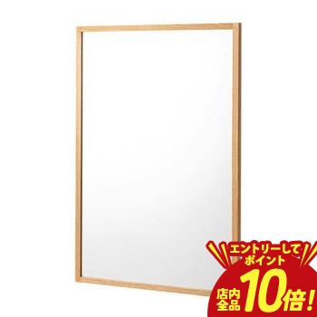 【P10倍（要エントリー）＋クーポン】 ウォールミラー1 | ミラー 鏡 壁掛けミラー 壁掛け鏡 天然木 オーク材 スリム ウォールミラー おしゃれ ミラー 姿見 飛散防止ミラー 省スペース 一人暮らし ワンルーム