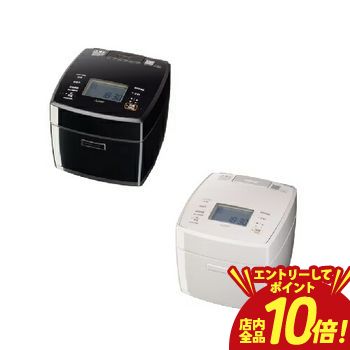 【P10倍（要エントリー）＋クーポン】 三菱電機 炊飯器 NJ-VS10H | 三菱IＨジャー炊飯器 炭炊釜 5.5合炊き 白亜麻 黒曜