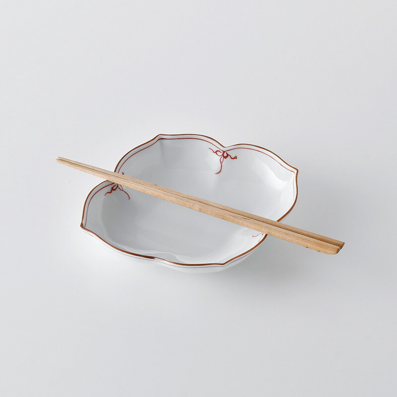 楽天市場】瓔珞(赤）茶花型鉢 13cm 波佐見焼 洸琳窯 赤絵 小鉢 香の物