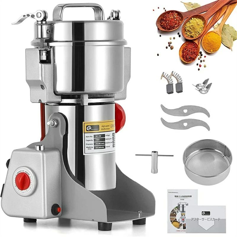 楽天市場】CGOLDENWALL 製粉機 電動粉砕機 800g穀物粉末機 LED表示 1