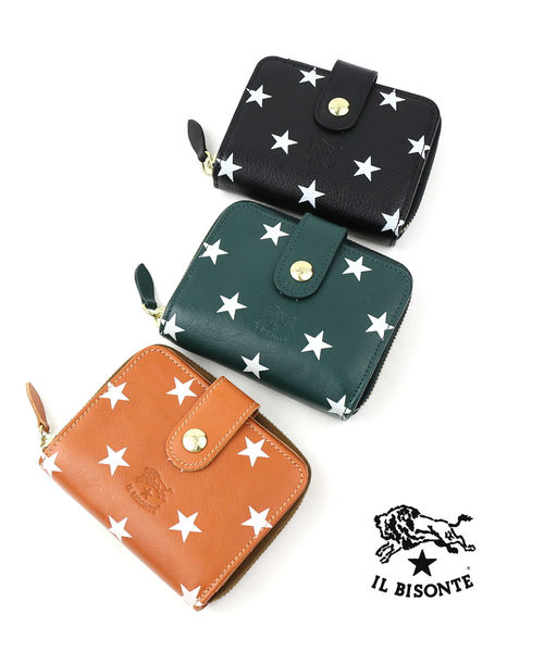 IL BISONTEイルビゾンテ財布　 日本限定 星柄 2つ折りレザーウォレット 楽天市場】イルビゾンテ 財布 二つ折り 正規品 IL BISONTE 日本限定