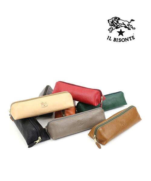 イルビゾンテ 正規品 IL BISONTE ペンケース メンズ レディース レザー トライアングル 筆箱 本革 大人 売れ筋アイテム シンプル ・5452305190-0062601(メンズ)(レディース)｜小三郎商店