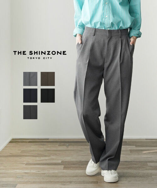【マラソン期間中ポイント10倍】【2026年春夏新作】ザ シンゾーン THE SHINZONE クライスラーパンツ スラックス ロングパンツ タック センタープレス カジュアル きれいめ・21AMSPA01-4432601(レディース)
